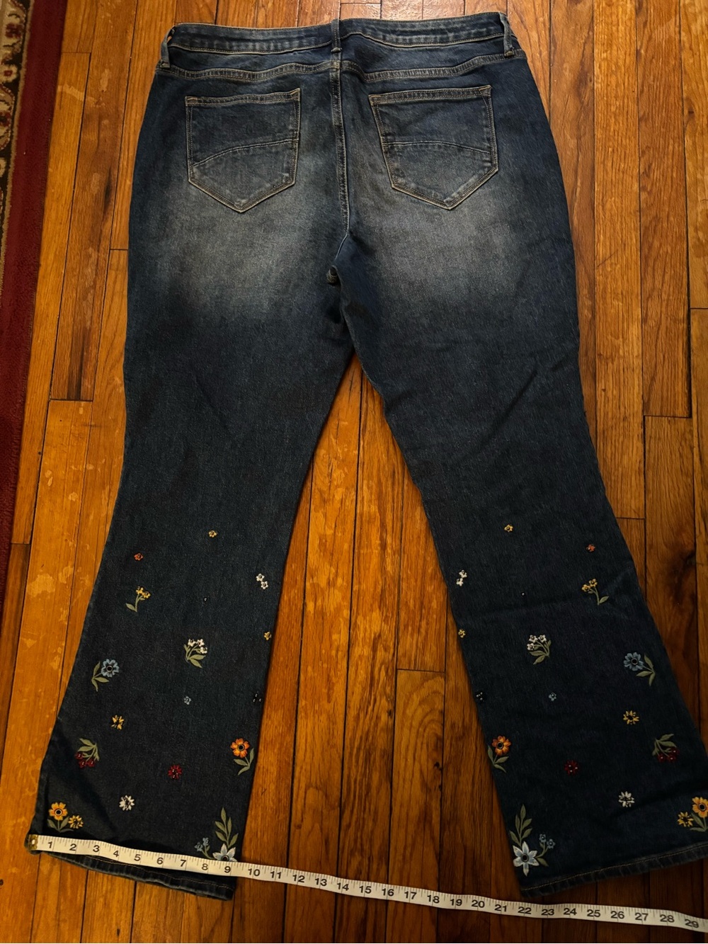 DRIFTWOOD Indigo Blue Kelly High-Rise Jeans with Beautiful Embroidery - Picture 5 of 8